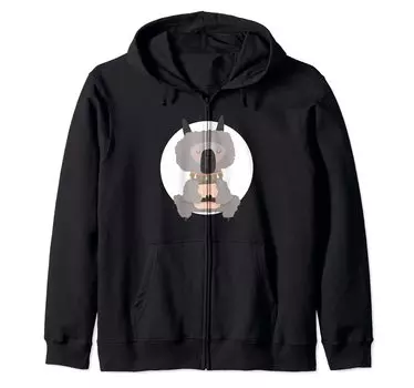 Llama Alpaca Yoga Pose Yogi Namaste Zip Hoodie