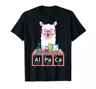 Llama Schmie Design Alpaka-Periodenssystem-T-Stck, Дизайн, Футболка
