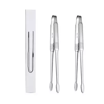 LLiKZio Yakiniku Нержавеющая сталь для пасты, тонкие и легко мыть в посудомоечной машине, легкие и прочные, с ручкой, тонкие полировальные щипцы, сталь, кемпинг, барбекю,