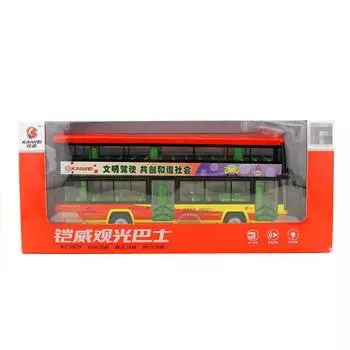 Lloy Tourist Bus Toy Model With Sound Light And Inertia Design Operation