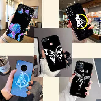 LM-1 Angel Moon силиконовый чехол для iPhone 15 14 Xiaomi POCO M6 F6 Redmi Note 13 12 13C 8 9 Samsung S24 S23 S22 S21 FE Pro Plus Ultra Samsung S10 Plus капри