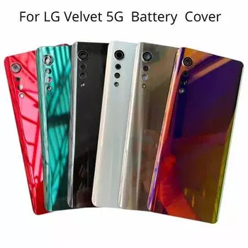 LM-G900 задняя стеклянная крышка для LG Velvet 5G, сменная задняя дверь, жесткая задняя крышка корпуса аккумулятора с объективом красный