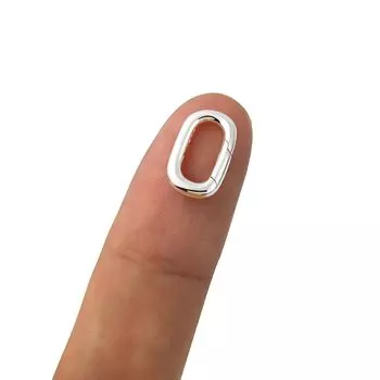 LMAPUR 1 шт. Серебряный карабин 925 пробы, круглая часть кольца Marukan, ручная работа, аксессуары из серебра 925 пробы, стерлинговое серебро (S)