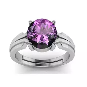 LMDPRAJAPATIS 8,25 Ratti 7,50 карат натуральный аметист Katela Jamuniya Stone Серебряное кольцо для мужчин и женщин