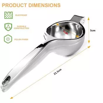 LMETJMA 2 шт. соковыжималка для лимона и лимонная цедра, ручная соковыжималка для лимона, пресс для цитрусовых, соковыжималка JT362 серебряный