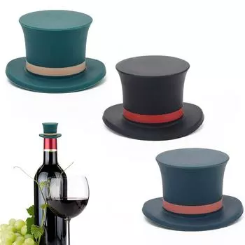 LMETJMA 3 шт. силиконовая волшебная крышка для винной бутылки, многоразовая винная пробка, колпачки для бутылок, герметик для вина на Рождество, декоративный JT235 синий