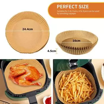 LMETJMA 50 шт. одноразовая бумажная прокладка для фритюрницы с антипригарным покрытием пергаментная бумага для выпечки микроволновая печь бумага JT452