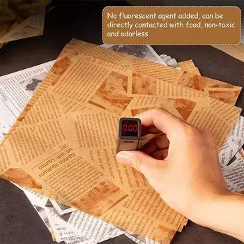 LMETJMA 50 шт. Премиальная бумага для деликатесов, оберточная бумага для сэндвичей, жиронепроницаемая антипригарная пергаментная бумага, бумага для выпечки для хлеба, пиццы JT69