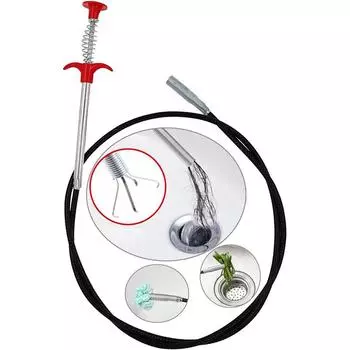 LMETJMA 60 90 160 200 см очиститель труб для удаления волос из канализации щетка для чистки раковины ванна для удаления волос из канализации инструменты JT-006