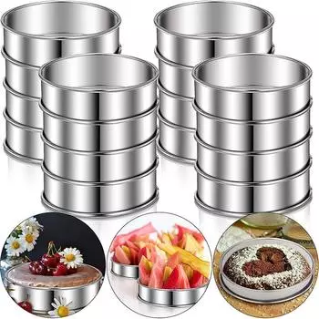 LMETJMA 6 шт. 10,5 см английские кольца для маффинов кольца для пышек двойное раскатанное кольцо для тарта из нержавеющей стали форма для тарта JT169