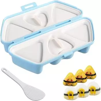 LMETJMA 6 в 1 форма для суши треугольное сердце онигири форма мусуби набор для быстрого приготовления рисовых шариков суши коробка для бенто JT325 серый