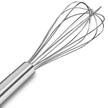 LMETJMA 8 10 12 Egg Whisk Stainless Steel Egg Whisk Kitchen Wire Balloon Whisk Milk Egg Beater Egg Mixing Mixer Tools KC0231