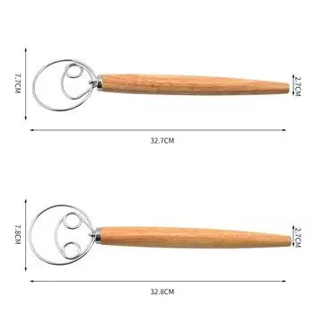 LMETJMA датский венчик для теста из нержавеющей стали миксер для теста в голландском стиле ручной миксер для теста для хлеба JT149