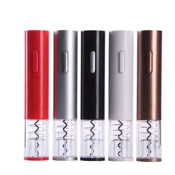 LMETJMA Электрический штопор для вина Автоматический электрический штопор для бутылок вина с резаком для фольги Комплект для открывания бутылок вина KC0317 красный