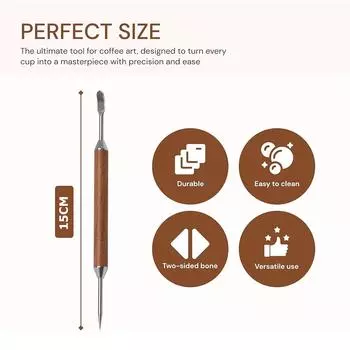 LMETJMA Кофейная ручка для латте-арта из нержавеющей стали со специями и капучино, игла для латте-кофе, декоративная художественная ручка со специями JT291