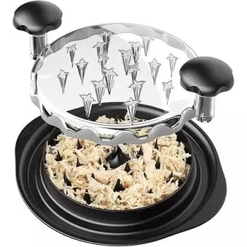 LMETJMA Куриная измельчитель 10,8 Видимый инструмент для измельчения куриной грудки Twist Большая куриная мясорубка для говядины JT384 чёрный