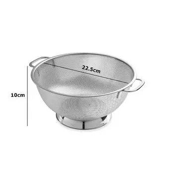 Lmetjma Large Stainless Steel Colander With Handle Kitchen Food Pasta Strainer Basket With Self-Draining Solid Ring Base Jt250