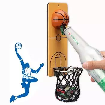 LMETJMA Магнитная футбольная открывалка для бутылок Крутая открывалка для бутылок Настенная открывалка для пивных бутылок с улавливателем колпачков JT83 зелёный