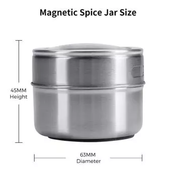 LMETJMA Магнитный набор баночек для специй с наклейками, банки для специй из нержавеющей стали, контейнер для хранения специй, приправы для перца, спреи, инструменты