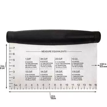 LMETJMA многоцелевой настольный скребок для резки теста из нержавеющей стали настольный скребок для резки теста для хлеба пиццы JT138