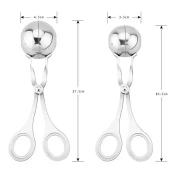 LMETJMA Мясная машинка из нержавеющей стали для приготовления фаршированных фрикаделек, антипригарное приспособление для приготовления мясных, рыбных и мясных шариков, кухонные инструменты для приготовления мяса KC0298