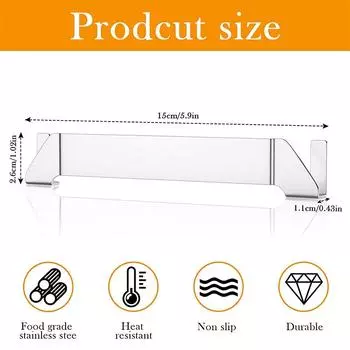 LMETJMA Нержавеющая сталь Гриль Лопатка Подставка Гриль Барбекю Инструмент Стойка Держатель Аксессуары Гриль Клип JT44