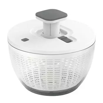 LMETJMA QuickPush центрифуга для отжима салата большая 6.3QT овощная мойка сушилка сито дренаж с салатницей и дуршлагом JT400 серый