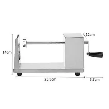 LMETJMA Ручной спиральный резак для картофеля Tornado, спиральная картофелерезка, спиральный резак для картофеля фри, Tornado Twister JT309 серебряный