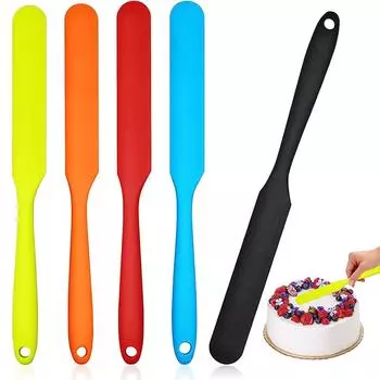 LMETJMA Силиконовые лопатки для банок, термостойкие, для крема для торта, арахисового масла, скребок для смешивания теста, лопатка для хлеба JT176 розовый