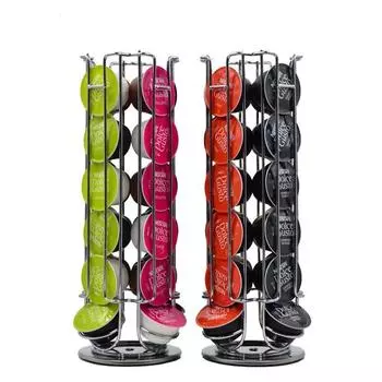 LMETJMA Вращение на 360 градусов 24 Держатель кофейных капсул Dolce Gusto Подставка для кофейных капсул Стойка для хранения кофейных капсул JT222