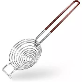 LMETJMA Яичный сепаратор с длинной ручкой, яичный белок, пищевой нержавеющая сталь, разделитель яичного желтка, фильтр, кухонный гаджет JT178 кофейный