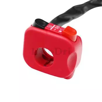 LMoDri 22 мм 7/8 руль мотоцикла, светодиодная фара, лампа включения, выключения, управление электрическим запуском, звуковой сигнал, опасность красный
