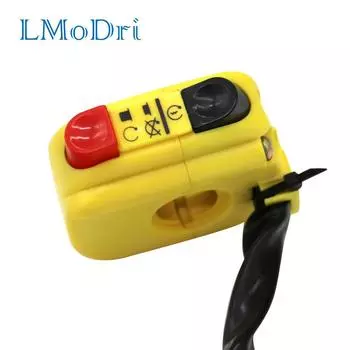 LMoDri 22 мм 7/8 руль мотоцикла, светодиодная фара, лампа включения, выключения, управление электрическим запуском, звуковой сигнал, опасность красный