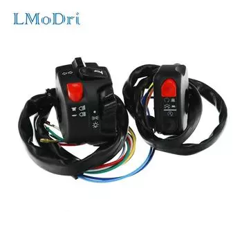 LMoDri 22 мм переключатели для мотоциклов, кнопка звукового сигнала для мотоцикла, сигнал поворота, электрическая противотуманная фара, свет, контроллер на руле Right