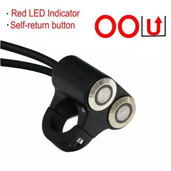 LMoDri 22 мм руль мотоцикла переключатели ATV скутер фары опасности тормоз противотуманные фары переключатель ВКЛ-ВЫКЛ алюминий с индикатором 1