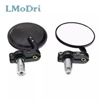 LMoDri 2 шт. зеркала заднего вида для мотоцикла круглые 7/8 ручка на конце складное боковое зеркало для мотоцикла для Suzuki Kawasaki