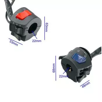 LMoDri Мотоциклетная ручка, левый и правый переключатели, звуковой сигнал поворота, фара, противотуманная фара, электрический старт, контроллер руля