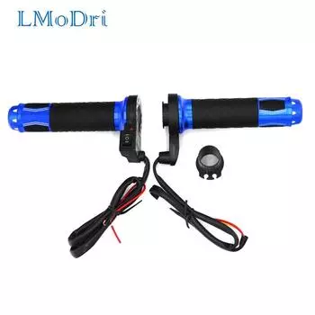 LMODRI мотоциклетные электрические ручки с подогревом, мотоцикл, горячая ручка, ATV, скутер, 22 мм, 7/8 дюйма, руль, грелка для рук, алюминий золотой