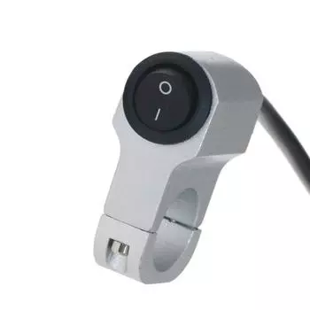 LMoDri мотоциклетные переключатели на руль 7/8 дюйма, противотуманные фары, аварийный выключатель тормоза для спорта, грязи, электрического велосипеда, прерыватель серебро белый