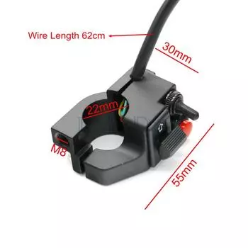 LMoDri мотоциклетный настраиваемый модифицированный руль, многофункциональные переключатели фар, пусковой переключатель рулевого управления, двойной звуковой сигнал