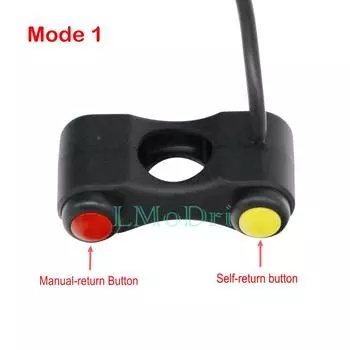 LMoDri переключатель для мотоцикла, электрический велосипед, скутер, 7/8 дюйма, 22 мм, переключатели на руль, фары, противотуманные фары, звуковой сигнал, вкл. выкл., старт 2 Mode 1
