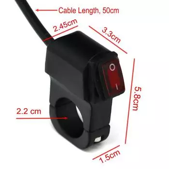 LMoDri переключатели для мотоциклов, водонепроницаемый скутер, квадроцикл, 7/8 дюйма, руль, индикатор поворота, электрический переключатель со светодиодной подсветкой двигателя