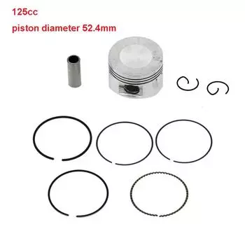 LMoDri Поршень для мотоцикла Поршень для скутера GY6 Поршень со штифтом и кольцевой прокладкой в сборе Комплект для GY6 125 125cc 125cc(52.4mm)