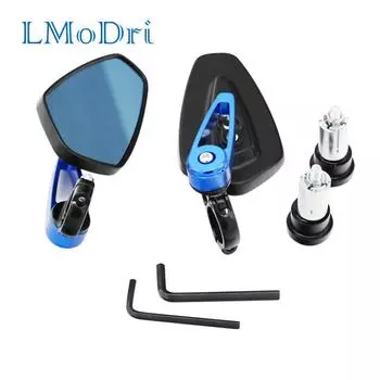 LMoDri Universal 7/8 22 мм руль для мотоцикла, торцевое зеркало для мотоцикла серебряный