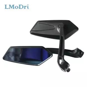 LMoDri универсальная пара задних зеркал для мотоцикла, скутера 8 мм 10 мм, модификация мотоцикла, задние боковые зеркала для HONDA YAMAHA White glass
