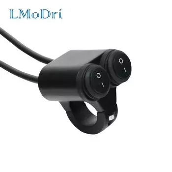 LMoDri Универсальный 7/8 руль мотоцикла, двойной переключатель управления, электрический велосипед, двойные кнопочные переключатели для индикатора фар