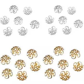 LNRRABC 100/200 шт., высокое качество, DIY фурнитура, полые металлические подвески в виде цветов, шапки из бисера, изготовление ювелирных изделий 100 Pcs
