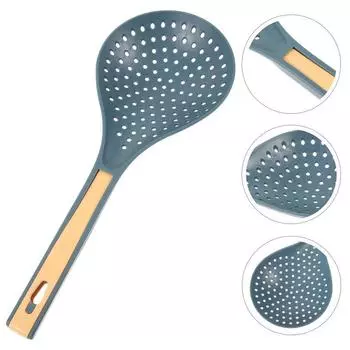 Lo Mein Дуршлаг Паста Длинная Ручка Ложка Высокотемпературная Устойчивость Кухня ABS Фильтр Процеживание Совок Шумовка синий