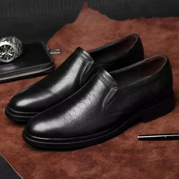 Loafer Summer Mens Comfortable Flats Genuine Leather Luxe Casual Dress Shoes Designer Black Cowhide Mens Shoes Zapatos De Hombre 37