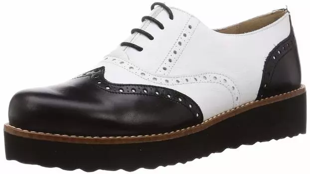 Loafer Thick Sole Oxford cm 2E [Bontre] Women s Black/White 22.5